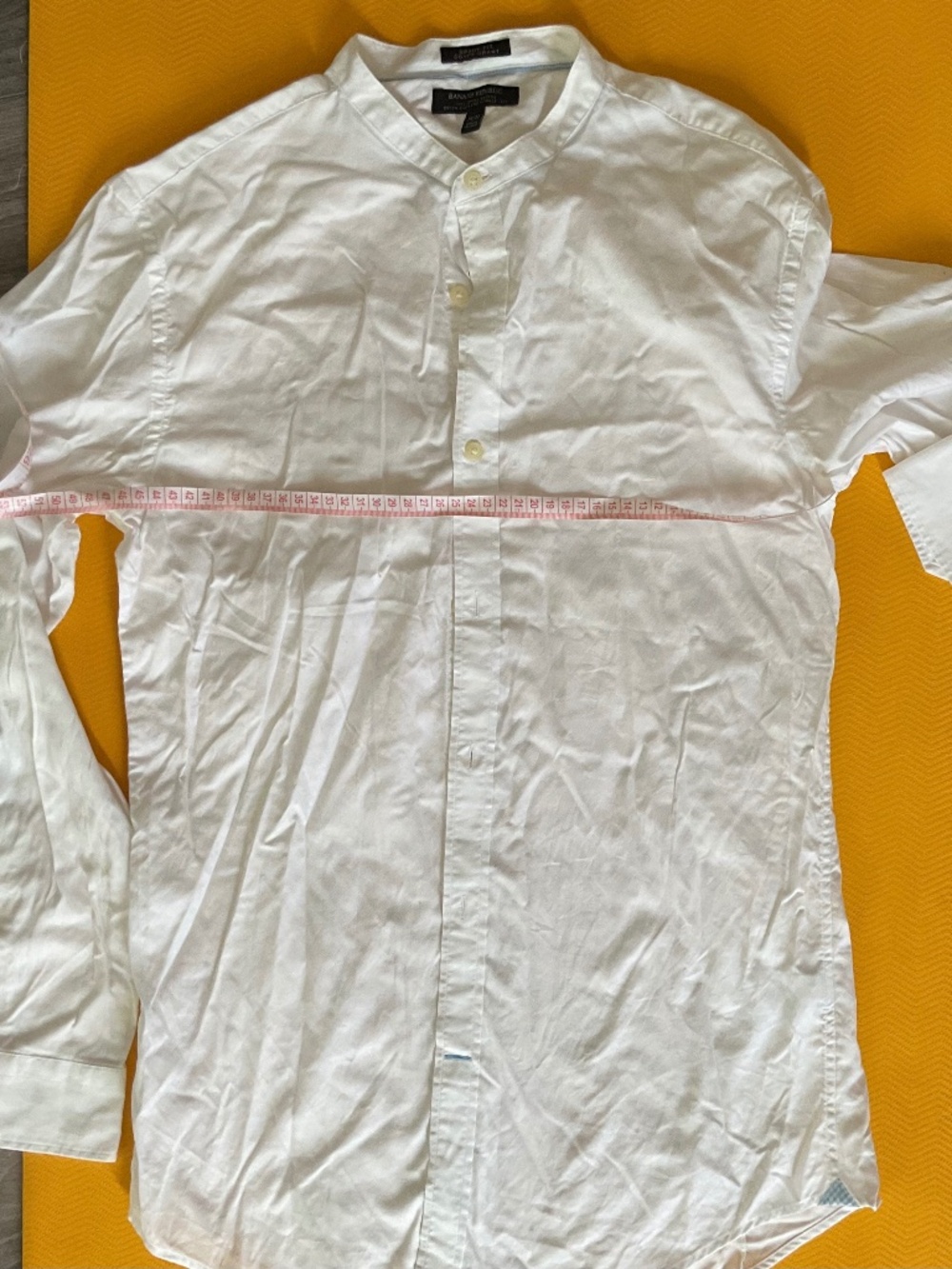 White cotton long sleeve shirt